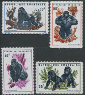 Republique Rwandaise:Ruanda:Unused Stamps Serie Monkeys, Apes, Gorillas, 1970, MNH - Gorillas