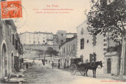 Castelnau De Montmiral - Route Gaillac Et La Fayette Gel.1914 - Castelnau De Montmirail