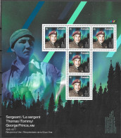 CANADA, 2022, MNH, TOMMY PRINCE, WWII HEROES, AURORA BOREALIS,  SHEETLET OF 5v - WW2