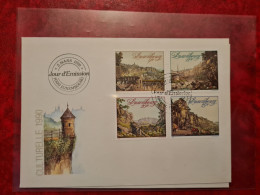 LETTRE CARTE LUXEMBOURG 1990  FDC SERIE CULTURELLE - Other & Unclassified