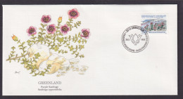 Grönland Dänemark Insel Nordpolarmeer Flora Pflanze Lila Steinbrech Schöner - Storia Postale