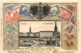 Hamburg - Briefmarken - Litho Prägekarte - Sonstige & Ohne Zuordnung