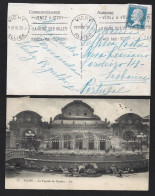 Carte Postale Du Casino De Vichy, France, Cachet Luis Pasteur Oblitération De Vichy 1926. Thermes. Zone Thermique. - Briefe U. Dokumente