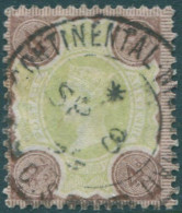 Great Britain 1887 SG205 4d Green And Purple/brown FU (amd) - Other & Unclassified