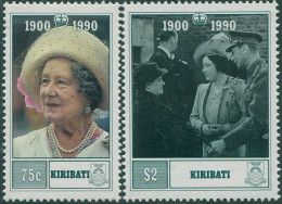 Kiribati 1990 SG341-342 Queen Mother 90th Birthday Set MNH - Kiribati (1979-...)