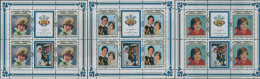 Aitutaki 1982 SG411-413 Diana Princess Of Wales Birthday Sheetlets MNH - Cook