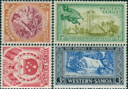 Samoa 1952 SG219-222 Girl Huts Arms Falls MLH - Samoa (Staat)