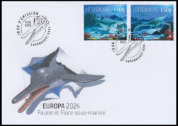 LUXEMBOURG- LUXEMBURG - 2024 EUROPA CEPT - UNDERWATER FAUNA And FLORA, Prehistoric Animals - Prehistorics