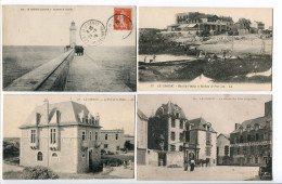 LOT 4 CPA * LE CROISIC Le Phare De La Jetée / Hôtel De L'Océan Et Rochers Port Lin / Fort De La Pointe / Maison Ducs ... - Le Croisic