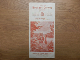 DEPLIANT TOURISTIQUE BORT-LES -ORGUES CORREZE - Toeristische Brochures