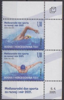Bosnien-Herz.Kroat. Mi.Nr. 570-571 Internationaler Tag Des Sports, Schwimmen Zdr - Bosnia And Herzegovina