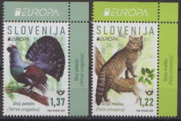 Slowenien MiNr. 1473-1474 Europa 2021 Gefährdete Wildtiere (2 Werte) - Slovenia