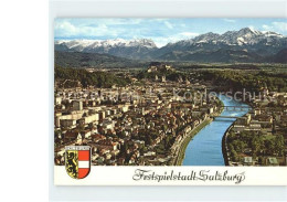 71850601 Salzburg Oesterreich Panorama Festspielstadt Mit Tennengebirge Und Hohe - Other & Unclassified