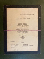 CARTE MENU DU PERE CENT FONTAINEBLEAU LE 8 JUILLET 1954 - Militärstempel Ab 1900 (ausser Kriegszeiten)