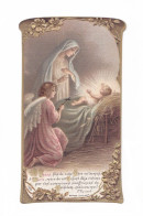 Crèche, Noël, Enfant Jésus, Vierge Marie Et Ange, Citation P. Eymard, éd. Bouasse Jeune N° 1062 - Devotion Images