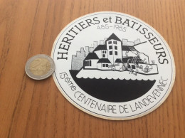 AUTOCOLLANT, Sticker «HÉRITIERS Et BÂTISSEURS 485-1985 - 15ème CENTENAIRE DE LANDEVENNEC (29)» - Stickers