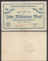 Kandern 10 Milliarden Mark NOTGELD Gutschein 1923    (32286 - Autres & Non Classés