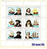 1990 Navigators And Their Ships  S/M-MNH  Bulgaria / Bulgarie - Blokken & Velletjes