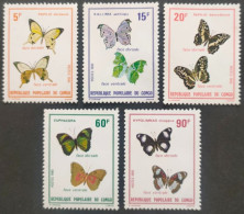 CONGO / YT 566 - 570 / FAUNE - PAPILLON - EUPHAEDRA - VINSON / NEUFS ** / MNH - Papillons