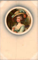 Carte     -  Portrait De  Femme Au Chapeau   AQ989 - Donne