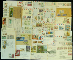 RUSSLAND Rossia Ab ~1991 Briefposten 50 Gut Frankierte Belege Bedarf Meist Ausland Luftpost Belegeposten - Storia Postale