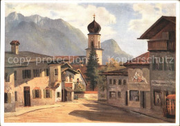 71848458 Oberammergau Dorfstrasse Deutsche Heimatkunst-Karte Nr. 881 Max Sammet  - Oberammergau