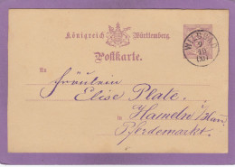 GANZSACHE MIT STEMPEL "WILDBAD". - Lettres & Documents