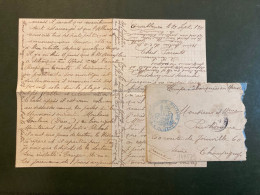 LETTRE TROUPES DEBARQUEES AU MAROC OBL.20-9 11 CASABLANCA + INTENDANCE MILITAIRE AE GUIBERT - Bolli Militari A Partire Dal 1900 (fuori Dal Periodo Di Guerra)