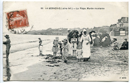 CPA Voyagé * LA BERNERIE La Plage Marée Montante ( Belle Animation Femme Enfants ) F. Chapeau Editeur - La Bernerie-en-Retz