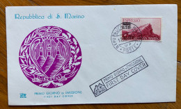 SAN MARINO - ESPRESSO 1957 L.75/60 - FDC - Lettres & Documents