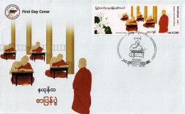 MYANMAR 2019 Mi 471 RELIGIOUS EXAMINATION FESTIVAL FDC - Bouddhisme