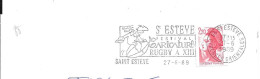 Lettre Entière Flamme 1989 Saint Estève Pyrénées Orientales - Maschinenstempel (Werbestempel)