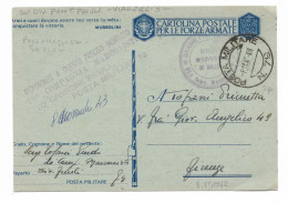 DA PM 79 ( POZZOMAGGIORE SS ) A FIRENZE - 8.11.1943. - Poste Militaire (PM)