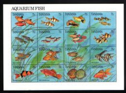 Tanzania - 1991 Aquarium Fish Kleinbogen MNH__(THB-518) - Tanzanie (1964-...)