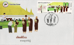 MYANMAR 2019 Mi 473 SAYEDANMÈ FESTIVAL FDC - Buddhismus