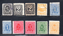 Deutschland, Privat Post/Heidelberg, Kleines Los Mit 10 Briefmarken, Gest./mF (20283E) - Posta Privata & Locale