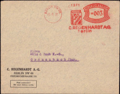 604377 | Auskunf Weltverkehr, Brief Mit Freistempel Der Firma Regenhardt, Schifffahrt, Eisenbahn, Reise | Berlin (W 1000 - Other & Unclassified