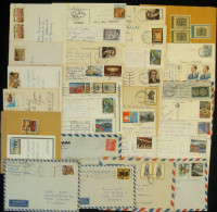 BULGARIEN  ~1970-1999 Briefposten 30 Gut Frankierte Belege Und AK Bedarf Meist Ausland Auch Luftpost Belegeposten - Lettres & Documents