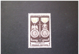 STAMPS FRANCIA 1952 CENTENAIRE DE LA MEDAILLE MILITARE MNH - Unused Stamps