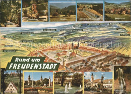 71847885 Freudenstadt Panoramakarte Rund Um Freudenstadt Freudenstadt - Freudenstadt