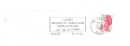 Lettre Entière Flamme 1989 Cusset Allier - Mechanische Stempels (reclame)