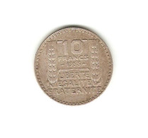 261/ FRANCE : 10 Francs Turin 1933 (argent) - 10 Francs