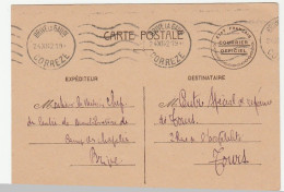 Carte Entier Postal/Franchise/Etat Français, Courrier Officiel, Camp Des Chapelles, Brive-Centre De Réforme, Tours, 1942 - Covers & Documents