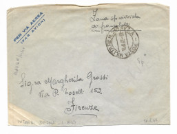 DA PM 210 SEZ.A ( BARGE - LIBIA ) A FIRENZE - 16.10.1942. - Military Mail (PM)