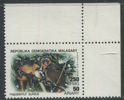 Repoblika Demokratika Malagasy:Unused Stamp Monkeys, Apes, Hapalemur Aureus, 1989, MNH, Corner - Affen