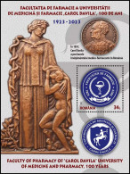 2023, Romania, Carol Davila, Medical Science, Universities, Souvenir Sheet, MNH(**), LPMP 2421a - Unused Stamps
