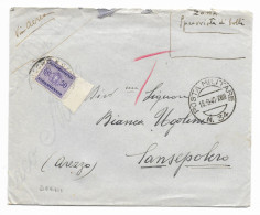 DA PM 34 ( DERNA - LIBIA ) A SANSEPOLCRO - 18.9.1940 - TASSATA ALL'ARRIVO. - Military Mail (PM)