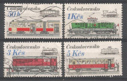 Ceskoslovensko 1986 Railway Transport Y.T. 2693/2696 (0) - Used Stamps