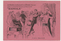 Carte Publicité "Machine Parlante Radiola", Danses - Publicité