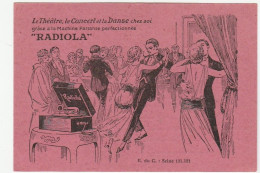 Carte Publicité "Machine Parlante Radiola", Danses - Pubblicitari